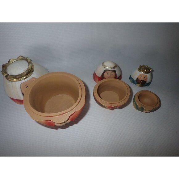 Nativity Nesting doll Set Christmas Kings Holy Family Decoration - Picture 2 of 6